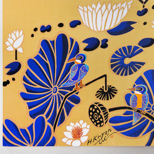 <tc>"Kingfisher by the Lotus pond #3"</tc>