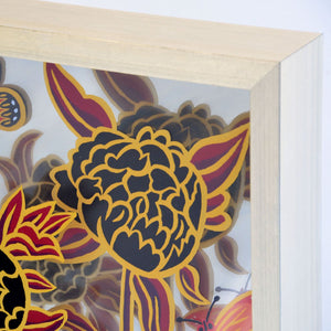 <tc>Silk screen Acrylic 3 layers "Black Peony"</tc>