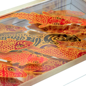<tc>Silk screen Acrylic 3 layers "Carp is Dragon in Heaven"</tc>