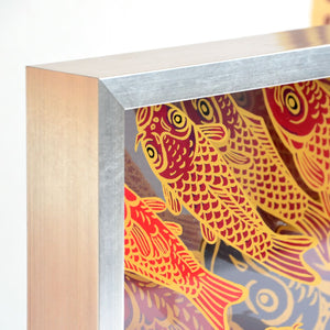 <tc>Silk screen Acrylic 3 layers "Carp is Dragon in Heaven"</tc>