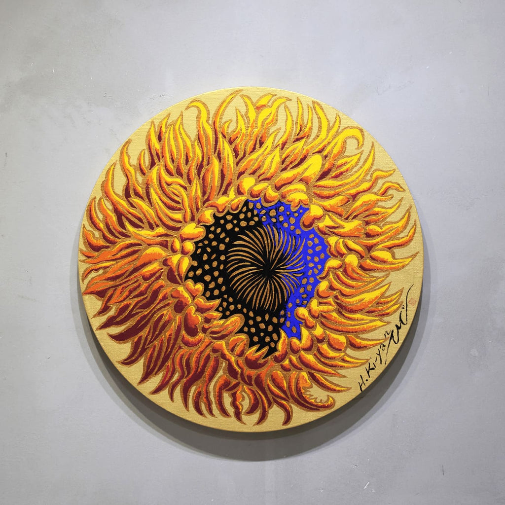 <tc>"Sunflower"/Round Canvas</tc>