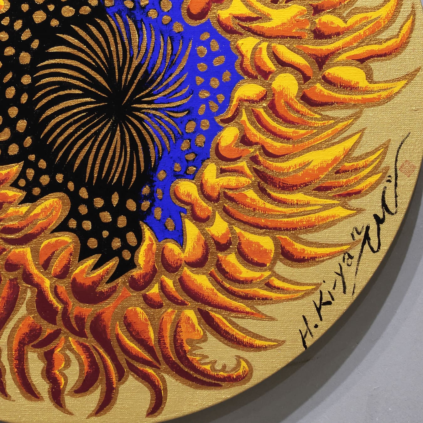 <tc>"Sunflower"/Round Canvas</tc>