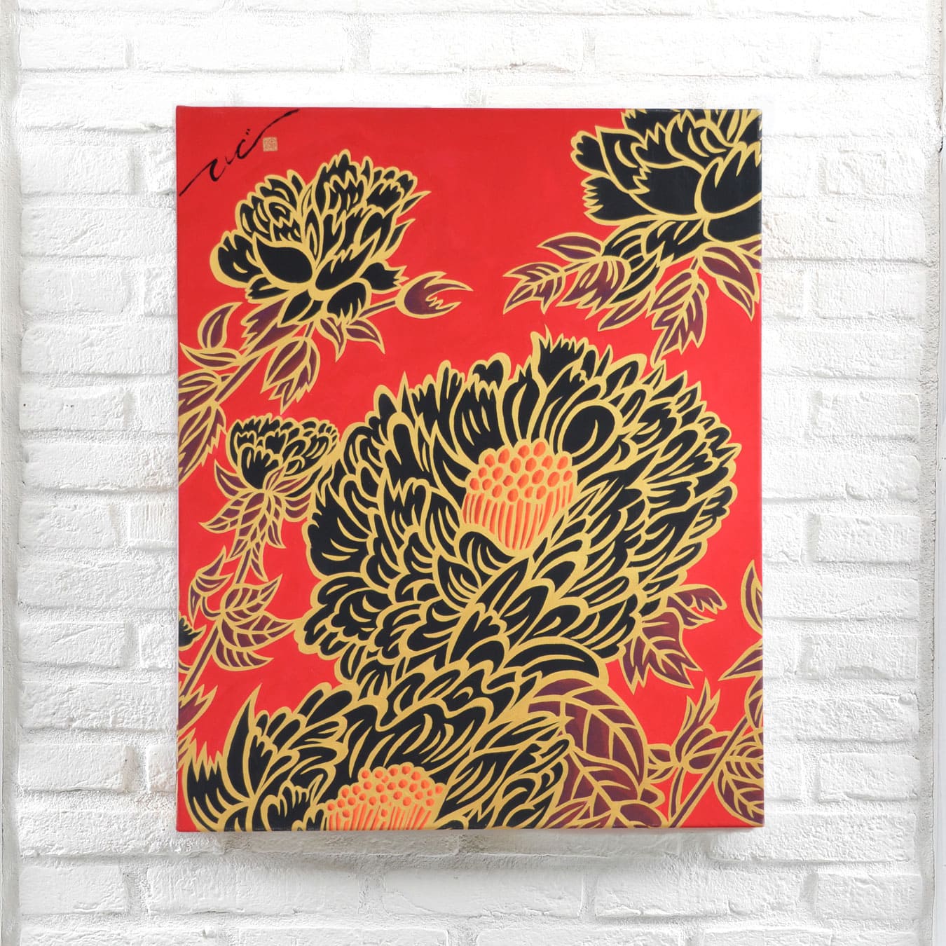 ジクレー版画〈Black Peony〉F15/SPECIAL EDITION｜Ki-Yan Artwork