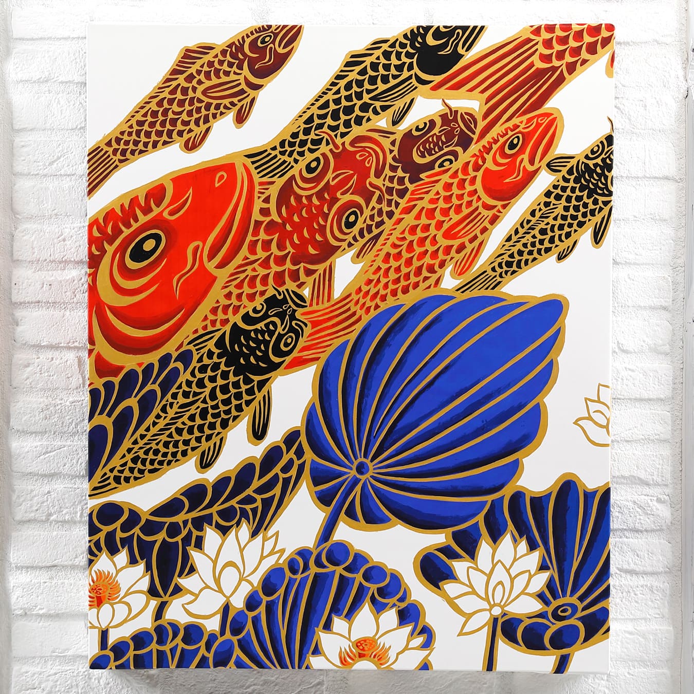 ジクレー版画〈Lotus&Carp〉F25｜Ki-Yan Artwork