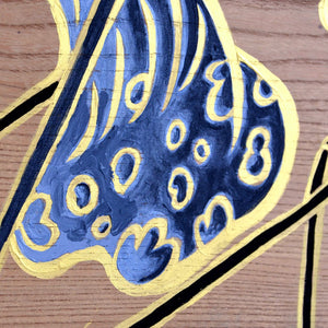 <transcy>Wood Panel painting "Lotus Revives"</transcy>